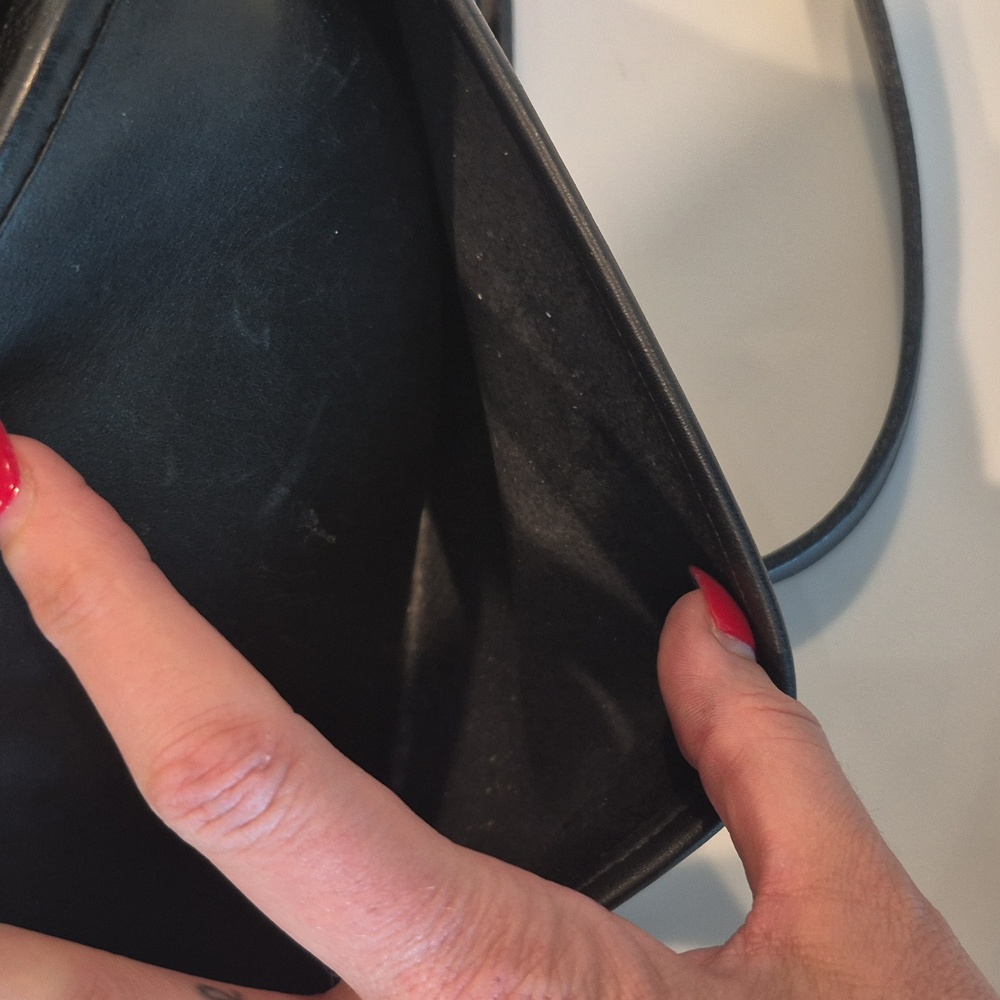 Vintage Laura Ashey Leather Black Crossbody Bag - Picture 6 of 16